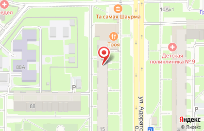 Продуктовый магазин Звениговские колбасы на улице Адоратского на карте
