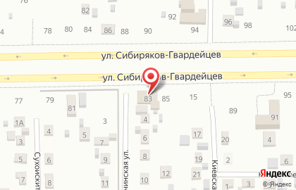 Howo на улице Сибиряков-Гвардейцев на карте