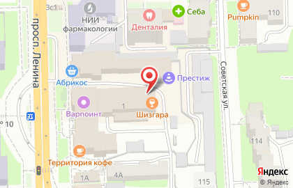 Химчистка-прачечная Тинтория на проспекте Ленина на карте