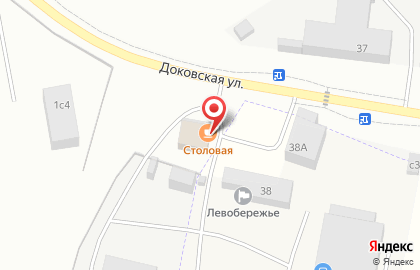 Столовая Левый берег на Доковской улице на карте