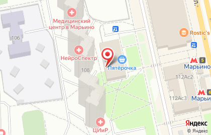 Пятерочка Универсам в Марьино (ул Люблинская) на карте