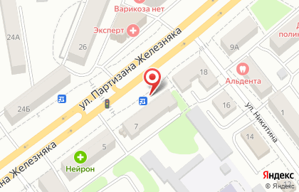 Центр Инструмент-Крепеж на улице Партизана Железняка на карте