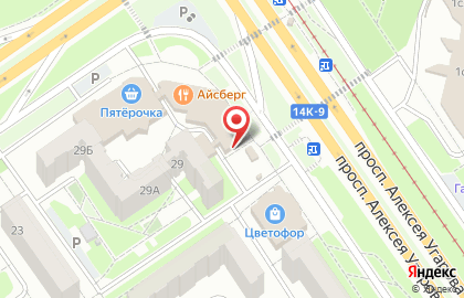 Мясная лавка Обуховский мясокомбинат в микрорайоне Жукова, 29/1 на карте