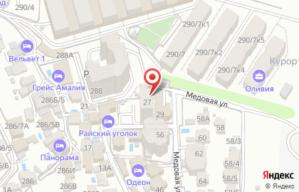 Сочи, пансионат на карте
