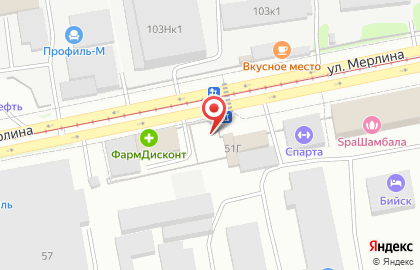 Шиномонтажная мастерская на улице Петра Мерлина на карте