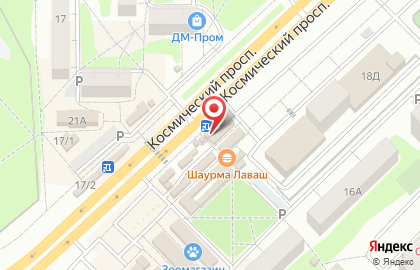 Пекарня Пекарушка на Космическом проспекте на карте