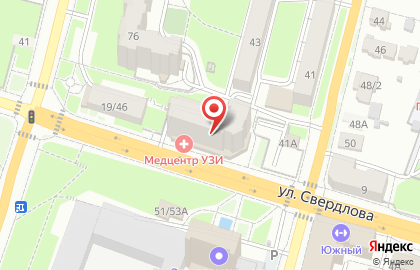 Многопрофильная клиника Медцентр УЗИ на улице Свердлова на карте