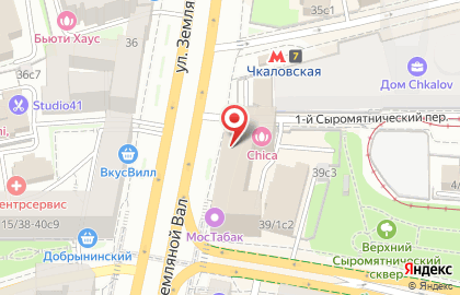 Банкомат ОТП банк на улице Земляной Вал на карте