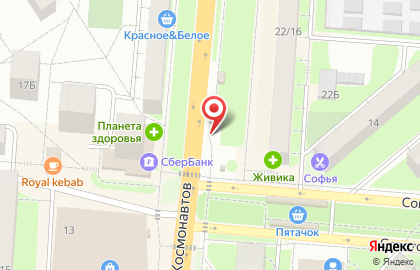 Киоск по продаже печатной продукции Роспечать на проспекте Космонавтов в Первоуральске на карте