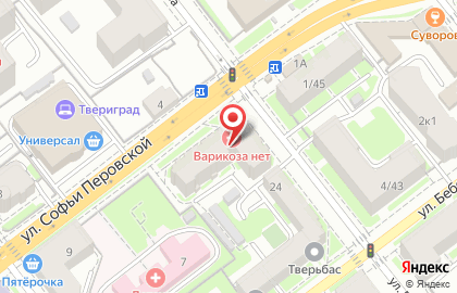 Клиника лазерной хирургии Варикоза нет на улице Софьи Перовской на карте