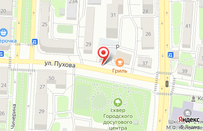 Киоск по продаже овощей и фруктов в Калуге на карте