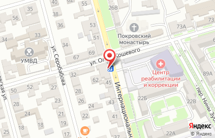 Продуктовый магазин на Интернациональной улице на карте