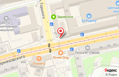 Офис продаж Билайн на улице Черняховского на карте