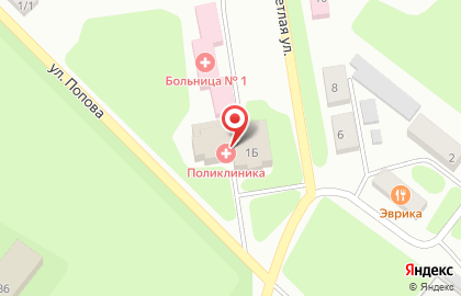 Поликлиника Городская больница №1 на Светлой улице в Орске на карте