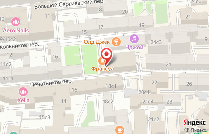 Кафе-пекарня Франсуа в Печатниковом переулке на карте