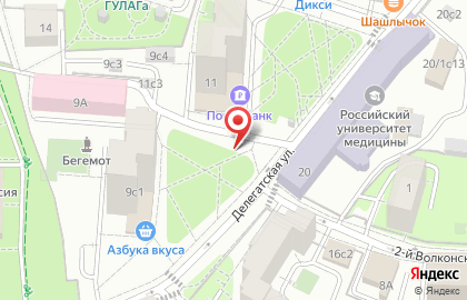 Автостоянка МГСА на метро Достоевская на карте