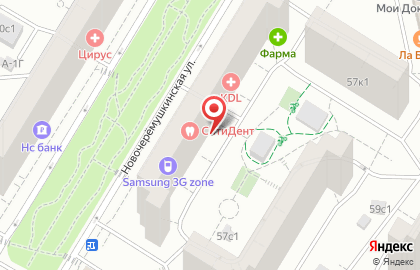 Высшие курсы иностранных языков, МИЛ на Новочерёмушкинской улице на карте