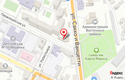 Банкомат Рнкб на улице Сакко и Ванцетти на карте