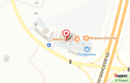Универсам Пятёрочка в Рязани на карте