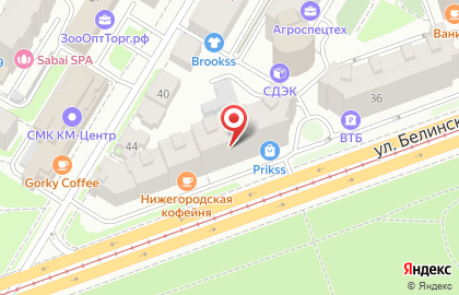 Компания Промтехэксперт на улице Белинского, 34 на карте