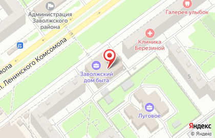 Автошкола Заволжский учебный комбинат на проспекте Ленинского Комсомола на карте