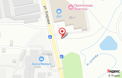 Супермаркет Да! на улице Кирова в Ивантеевке на карте