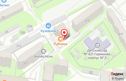 Кафе Публика в Свердловском районе на карте