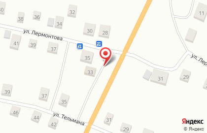 Шиномонтажная мастерская на улице Лермонтова на карте