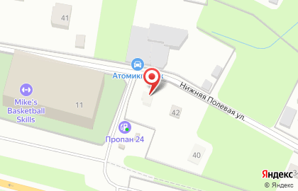 Пропан24 на Нижней Полевой улице на карте