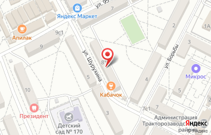 Магазин DNS Technopoint в Тракторозаводском районе на карте