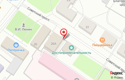 Киоск и магазин хлебобулочных изделий Кольский хлеб на Советском проспекте на карте
