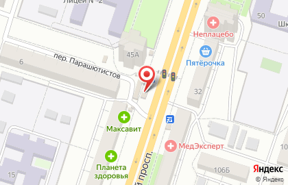 Киоск по продаже колбасных изделий в Левобережном районе на карте