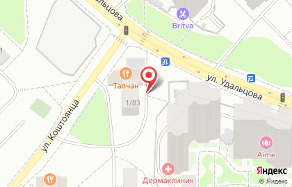 Ресторан Тапчан на улице Удальцова на карте