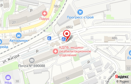 Магазин овощей и фруктов Дальфрукт в Первореченском районе на карте