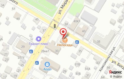 Школа танцев Конфетти на улице Богдана Хмельницкого на карте
