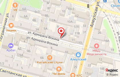 Салон-магазин Женева на улице Адмирала Фокина на карте
