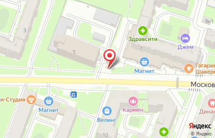 Киоск Трубичино на Московской улице на карте