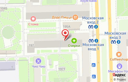 Салон Акварели на Московской на карте