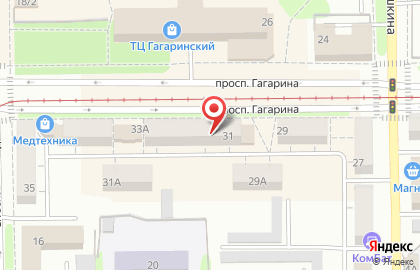 Служба грузоперевозок грузоперевозок на проспекте Гагарина на карте