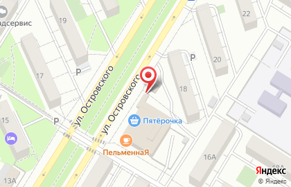 Магазин разливного пива Жигули на улице Островского на карте