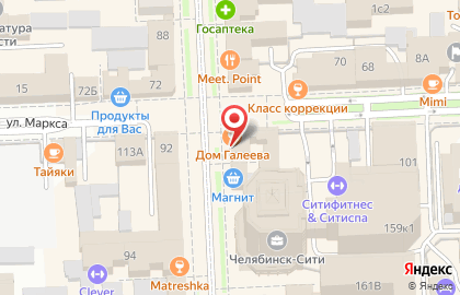 Банк Челябинвестбанк на улице Кирова на карте