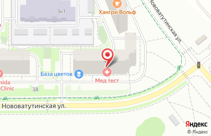 Магазин Городская База Цветов на 6-й Нововатутинской улице на карте