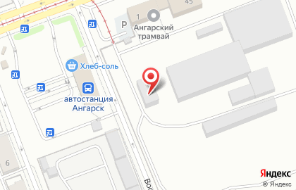Ангарский трамвай на карте