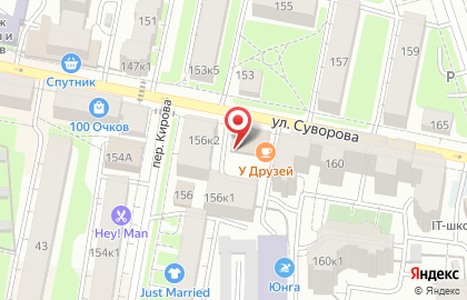 Магазин молочной продукции на улице Суворова на карте