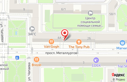 Студия загара Sun studio на проспекте Металлургов на карте