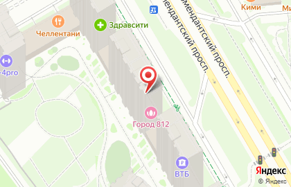 Салон красоты Xsize на метро Комендантский проспект на карте