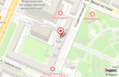 Салон кухни Мега на Студенческой улице на карте