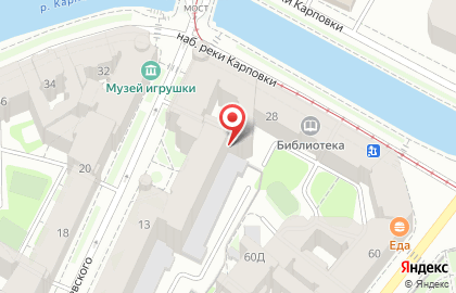 Муха в Петроградском районе на карте