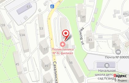 Владивостокская поликлиника №6 в Первомайском районе на карте