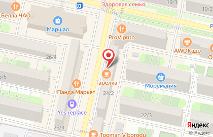 Столовая Тарелка на улице Тухачевского на карте